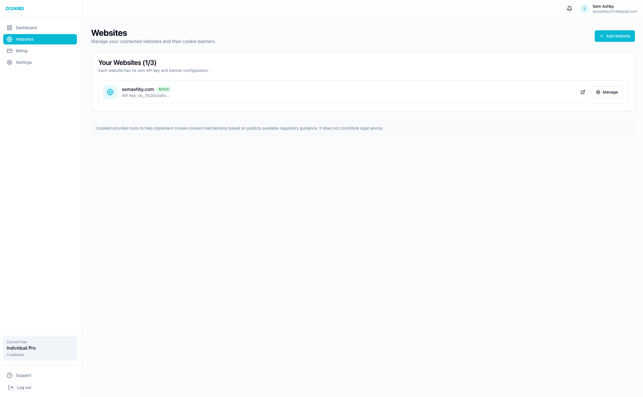 Dashboard screenshot